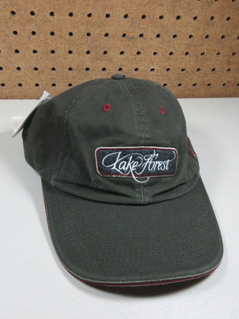 K-Products mens dark gray Lake Forest strapback hat USA NWT